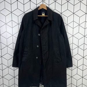 Vintage 90s APC Wax Long Jacket Trench Coat