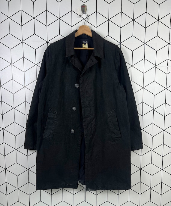 Vintage 90s APC Wax Long Jacket Trench Coat - Etsy Canada Vintage 90s APC Wax Long Jacket Trench Coat - Etsy Canada