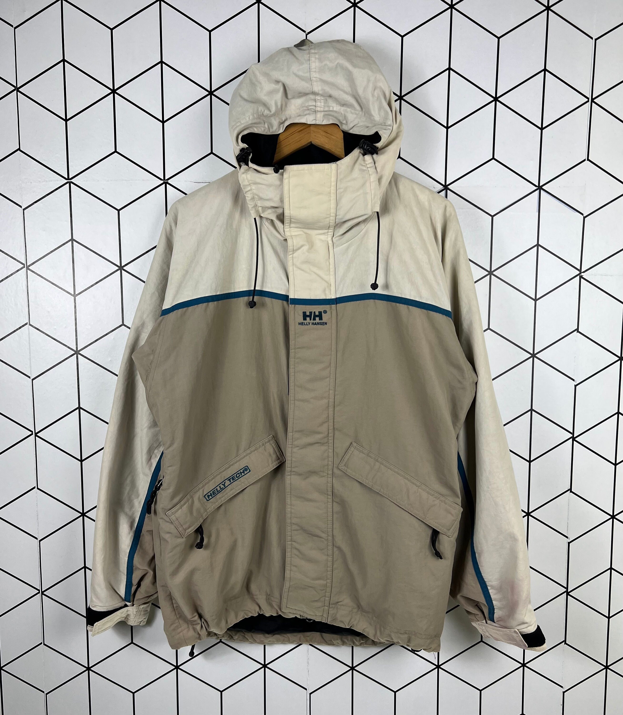 Vintage Helly Hansen Tech Waterproof Jacket Streetwear 