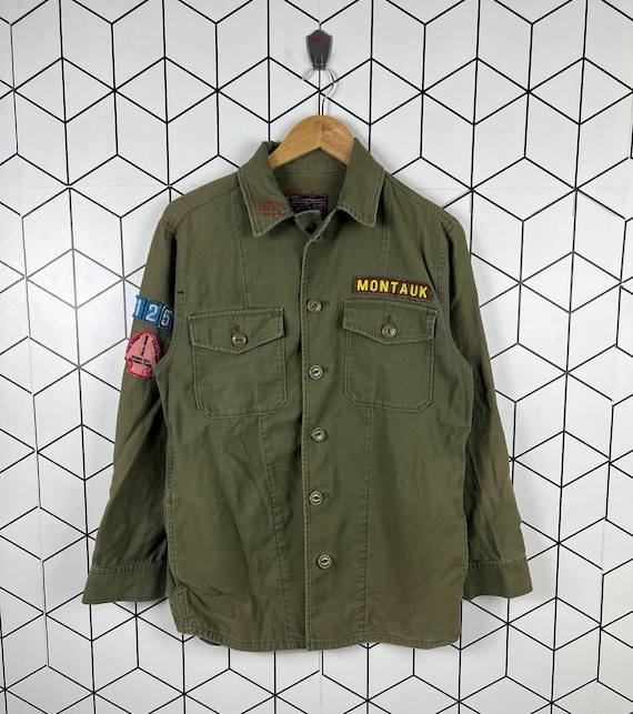 Vintage SLY JEANS Army Button Ups jacket Montauk