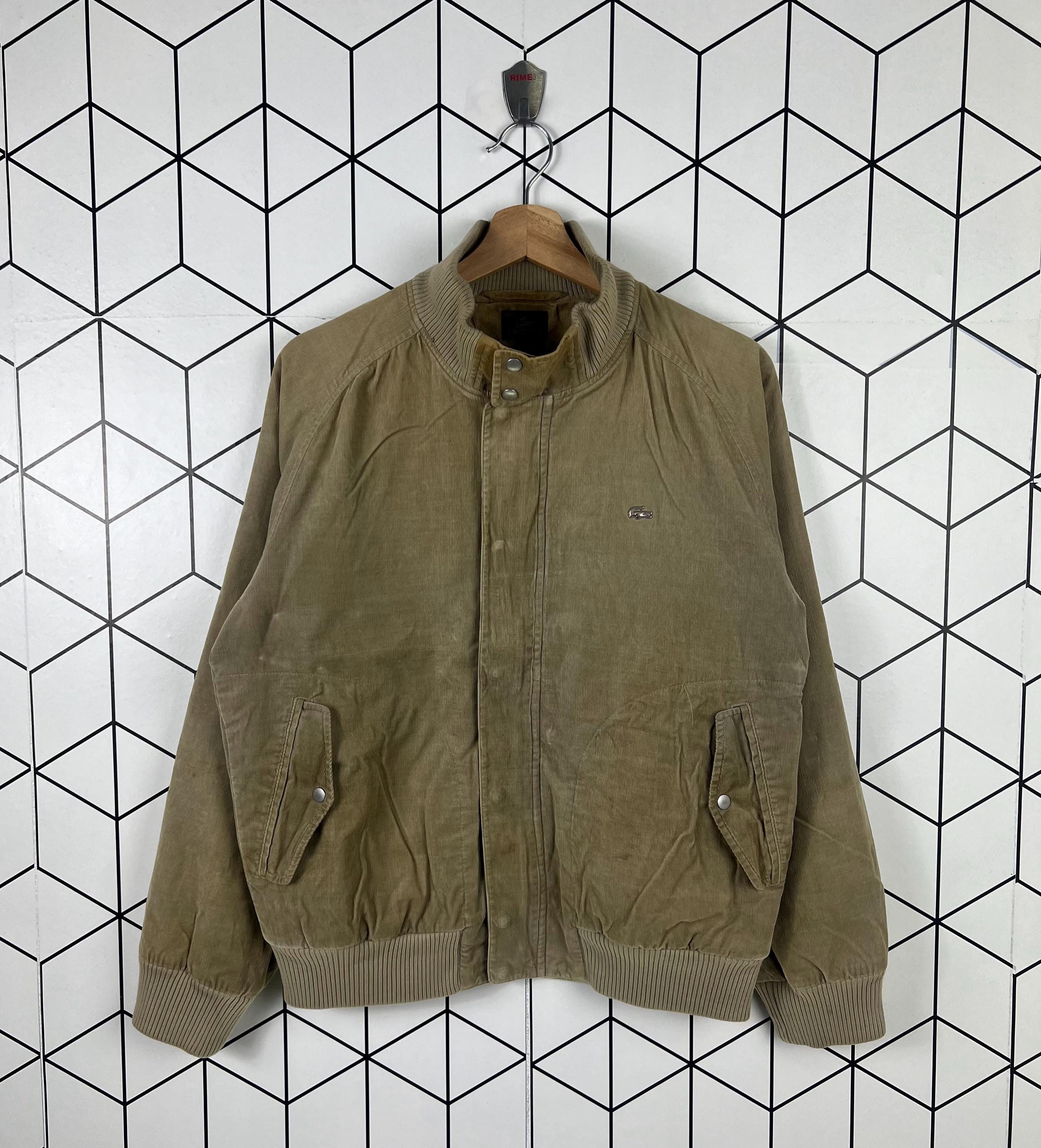 Vintage Lacoste corduroy velvet bomber jacket streetwear