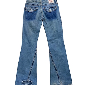 Vintage 90s True Religion Ripped Denim Jeans Japanese Brand Size 27 Waist