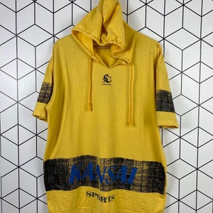 Bluza sportowa z kapturem Kansai Yamamoto z lat 90. z dużym logo japońskiej marki