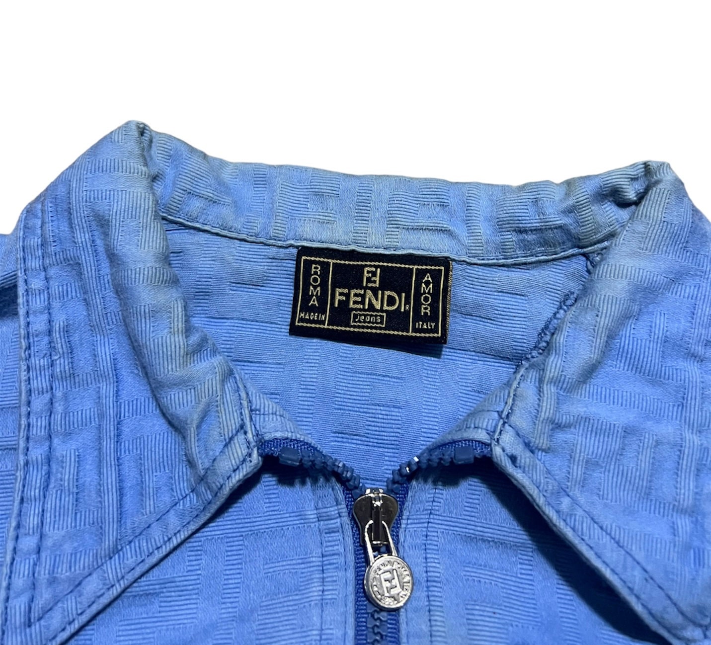 Vintage Fendi Mock Neck Monogram Jumper Women's Size S