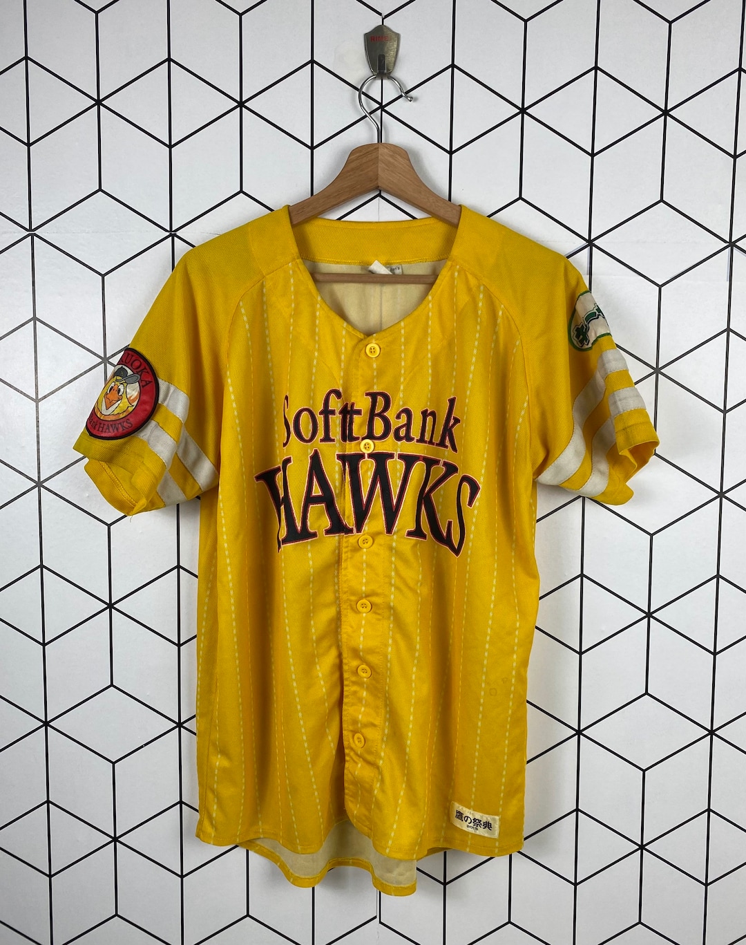 ホークス HAWKS BASEBALL SHIRT NO COFFEE ver. New Vintage Retro NPB Japan Softbank Hawks Baseball Jersey