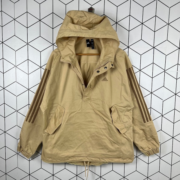 ADIDAS Three Stripe Anorak Jacket Hooded