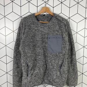 Japanese brand Sherpa fleece sweatshirt streetwear