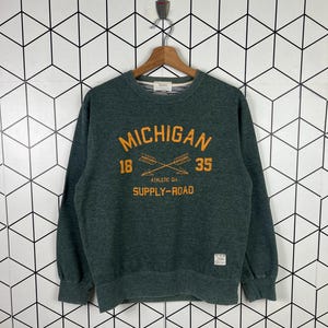 Vintage Michigan USA sweatshirt crewneck big logo American vintage