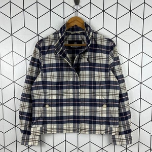 Vintage Aquascutum London checkered light crop jacket