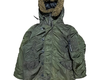 Vintage 90s ALPHA INDUSTRIES Type N3B (N) Parka Jacket Fur Vintage 90s ALPHA INDUSTRIES Type N3B (N) Parka Jacket Fur