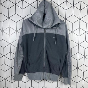 Vintage nike small swoosh full zipper hoodie streetwear fashion