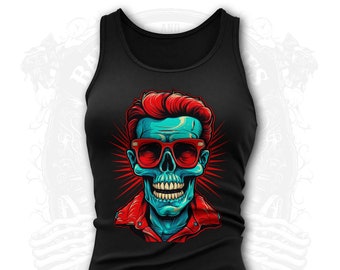 Greaser Skull 2 Rockabilly Women's Tank Top