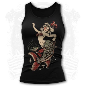 Vintage Mermaid Design Women's Tanktop