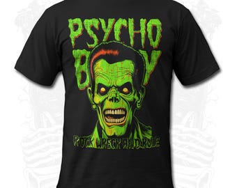 Camiseta Psychobilly Frankenstone para hombre