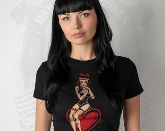 Vintage Take My Heart Betty Boo Pinup Design Women's T-Shirt