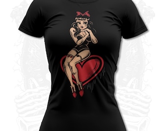 Vintage Take My Heart Betty Boo Pinup Design Women's T-Shirt