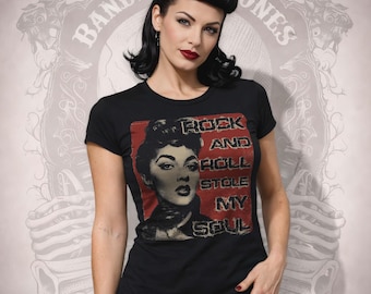 Maglietta da donna Rock n Roll Stole My Soul