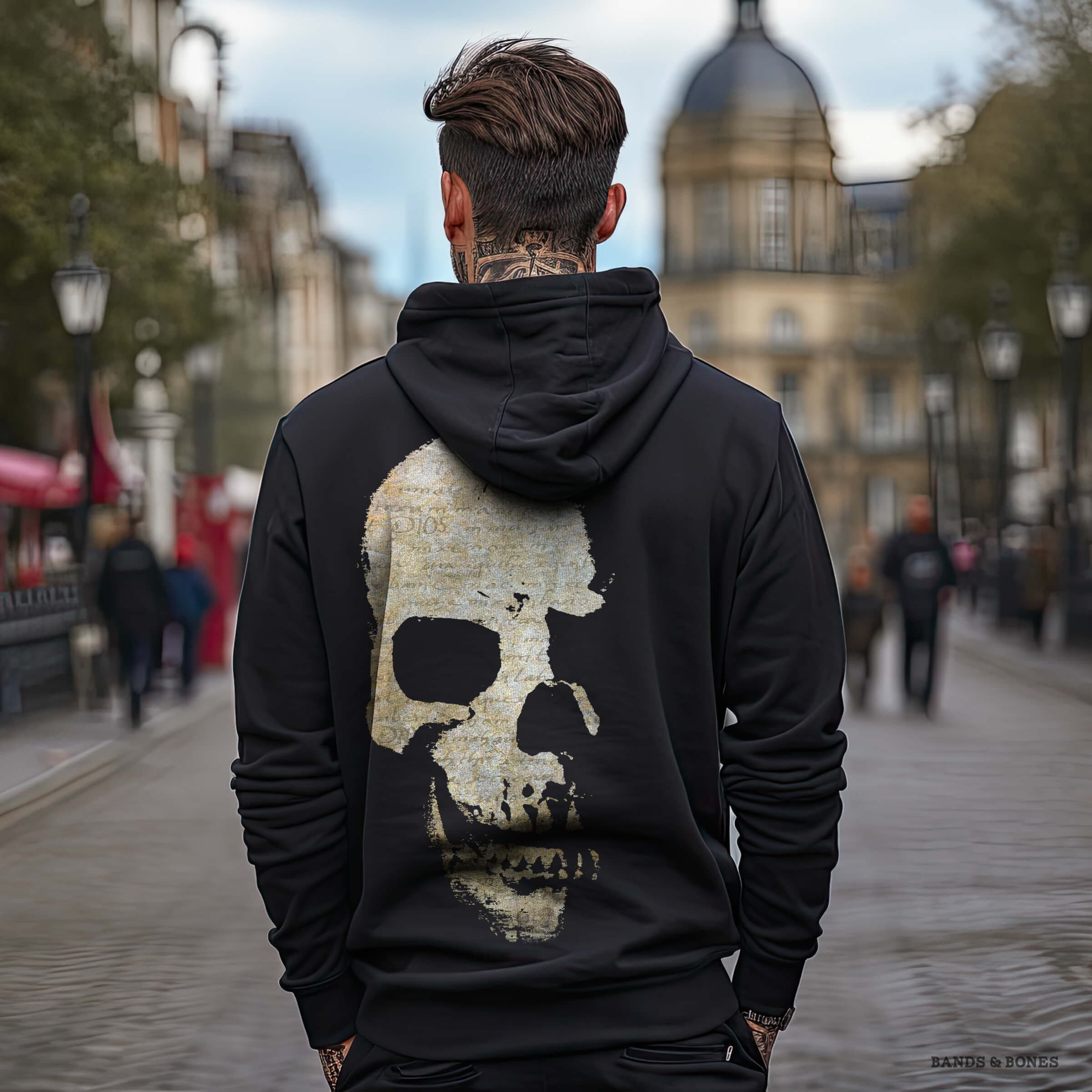 Skull Print Hoodie Etsy UK