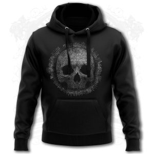 Bands and Bones Skull Circle Gothic Men&#39;s Hoodie