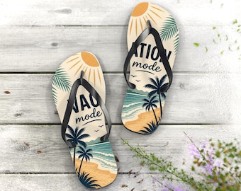Chanclas de vacaciones / Chanclas de playa / Sandalias de verano / Zapatos de playa estéticos / Chanclas de piscina / Regalo para ella