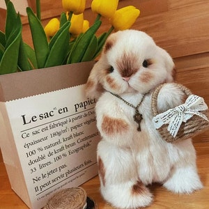 Handmade bunny, art doll animal, art doll, bjd doll animal, poseable animal, gift toy, birthday gift, girlfriend gift