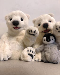 Handmade Poseable Polar Bear Plush: Realistic Soft Toy (25cm) - Etsy