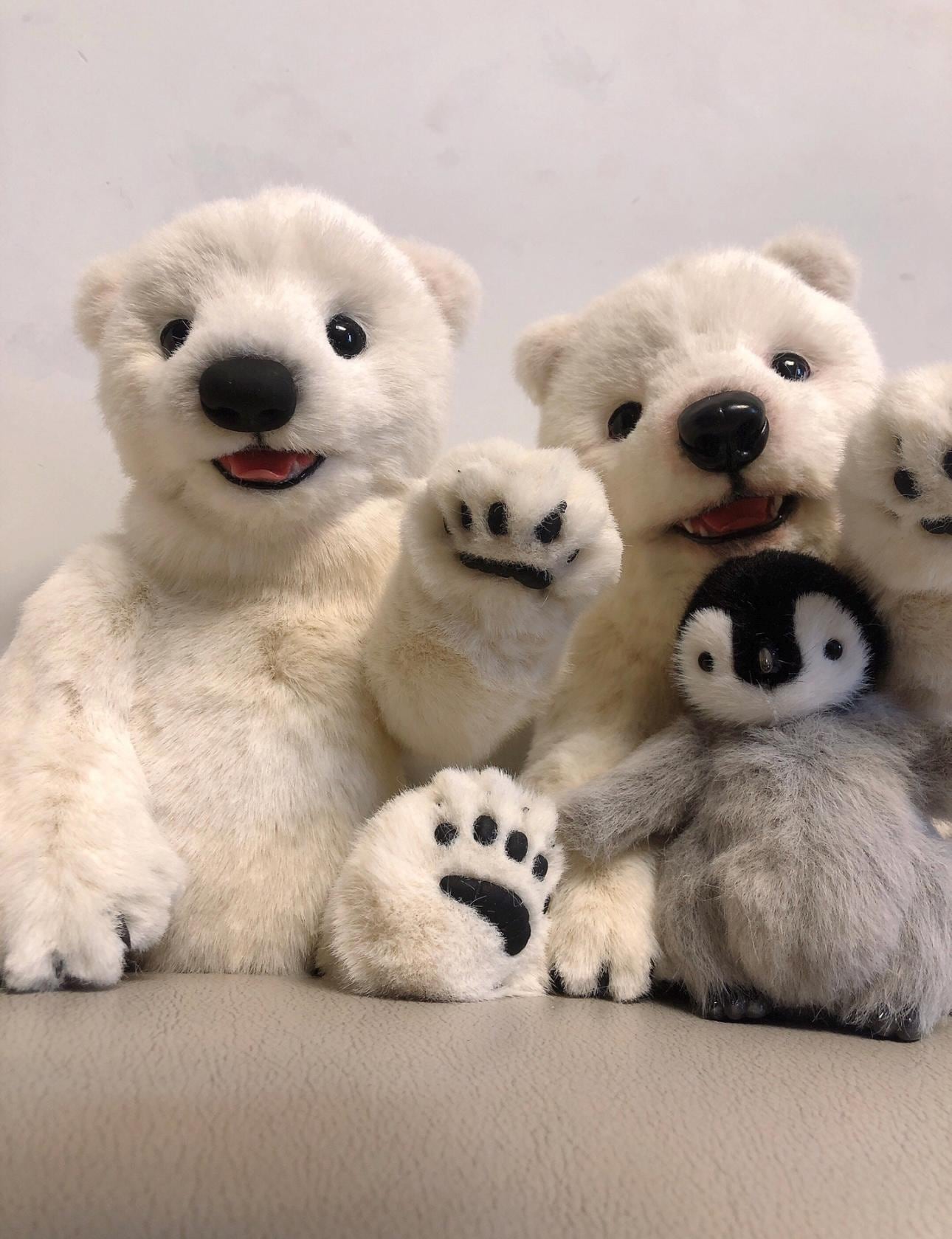 Handmade Poseable Polar Bear Plush: Realistic Soft Toy (25cm) - Etsy