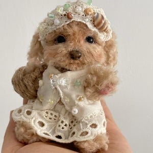 Handgemachte Welpe Plüsch, Kunstpuppe, Realistisches Hundespielzeug, Weicher Plüsch, Wohnkultur, Geschenk für Hundeliebhaber, Poseable Doll