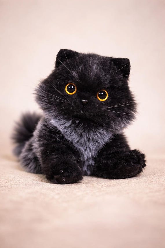 手作りの黒猫、ポーズをとれるぬいぐるみ、ぬいぐるみギフト、 - Etsy 日本
