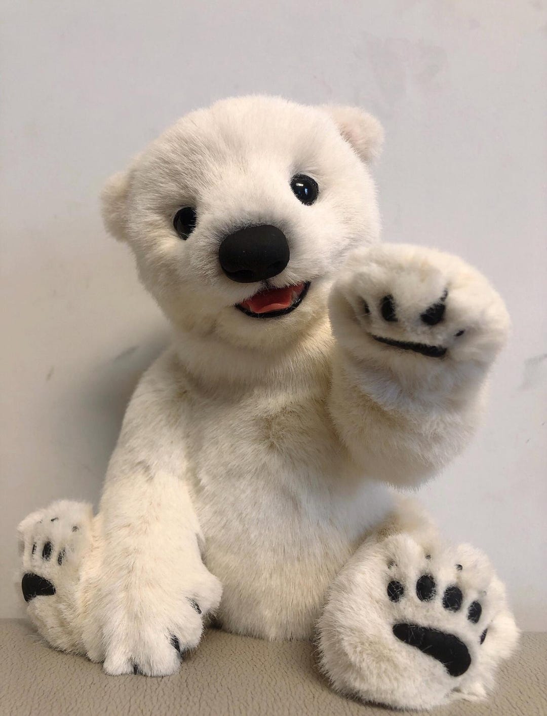 Handmade Polar Bear Plush Realistic Polar Bear Toy Soft Plush Gift 