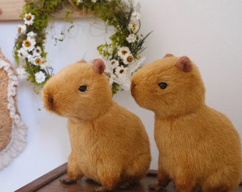 Handgefertigt Kunstpelz Capybara Puppe Nähset (Digital Pattern)