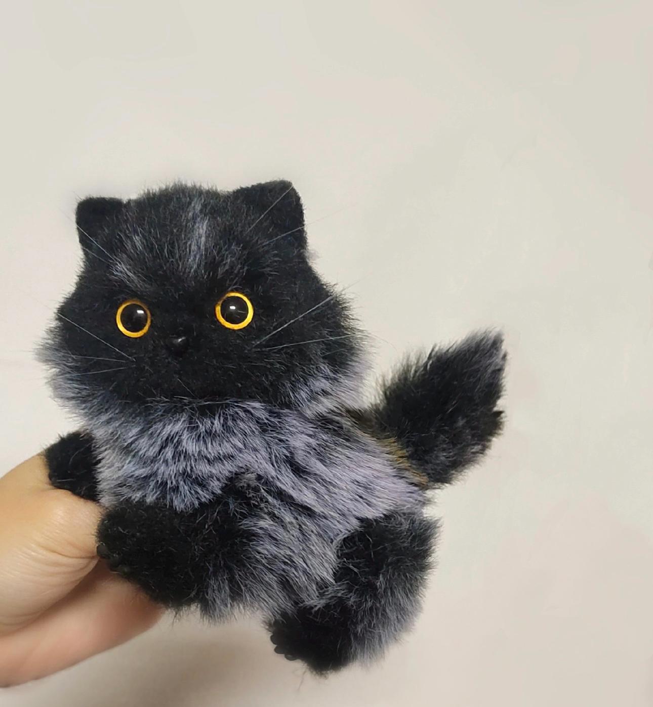 手作りの黒猫、ポーズをとれるぬいぐるみ、ぬいぐるみギフト、 - Etsy 日本