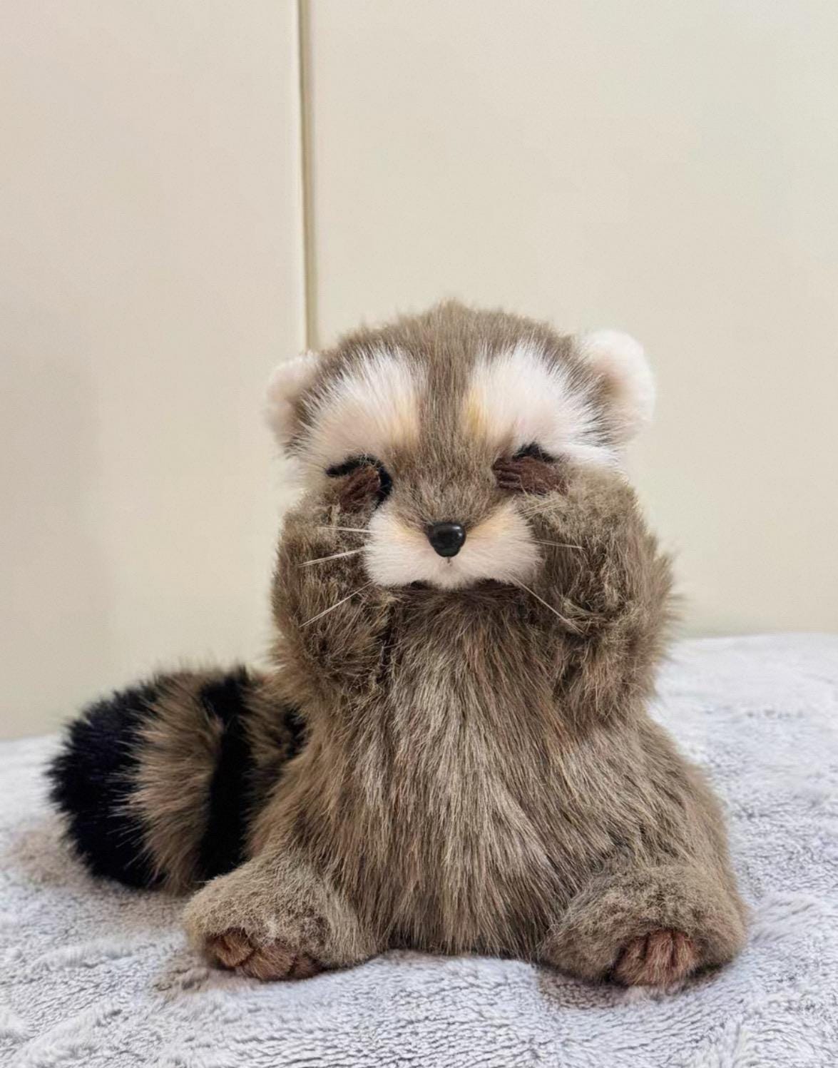 Handmade Racoon Plush, Poseable Art Doll Animal Toy - Etsy