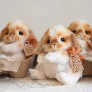 Bunny kit, DIY Stuffed Animal, DIY Crafts, poseable rabbit,