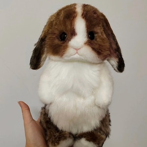 Custom Rabbit Plush, Handmade Bunny Plush, Art Doll, Realistic Bunny Toy, Soft Plush, Home Decor, Gift for Bunny Lovers, Poseable Doll