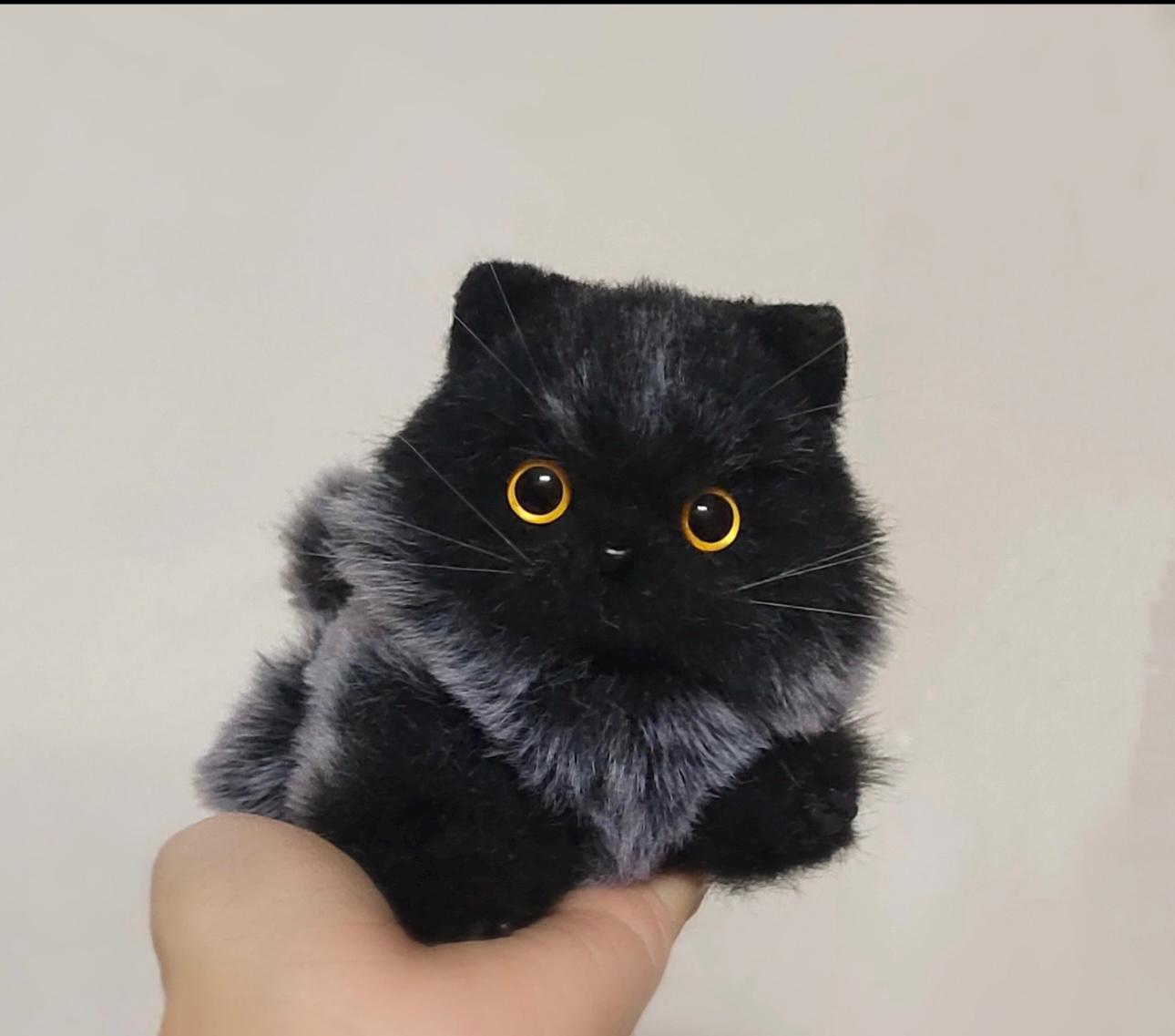 手作りの黒猫、ポーズをとれるぬいぐるみ、ぬいぐるみギフト、 - Etsy 日本