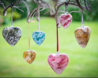 Sienna Glass Friendship Hearts in Various Colours/ Friendship gifts / Glass Hearts /freindship