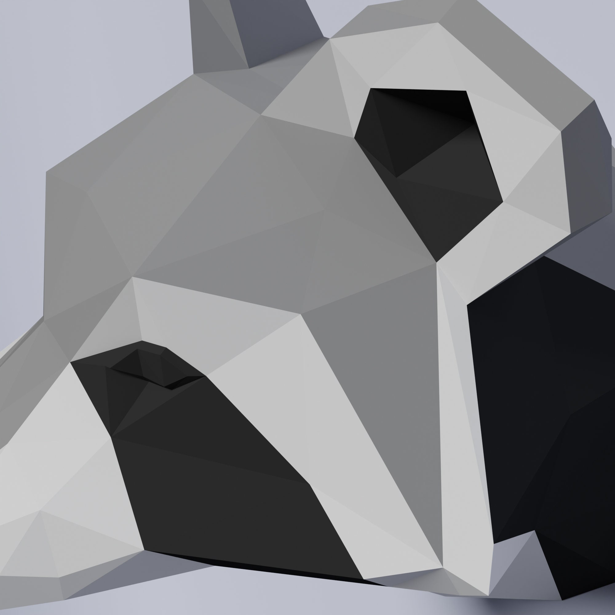 Racoon Papercraft Template in SVG, DXF, PDF Formats, Template for ...