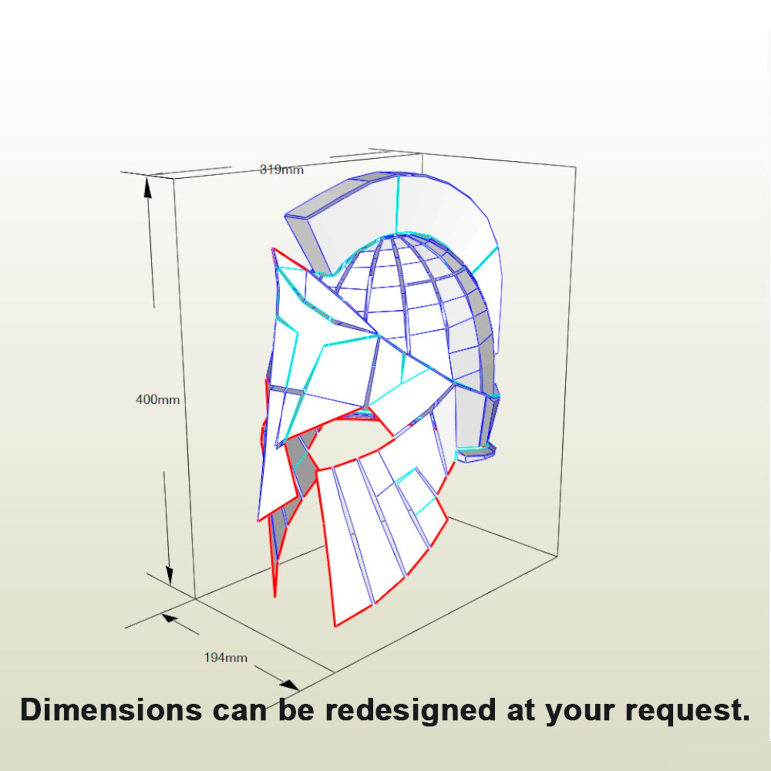 Gladiator Helmet Papercraft in SVG DXF PDF Formats 3d Low Etsy Gladiator Helmet Papercraft in SVG DXF PDF Formats 3d Low Etsy