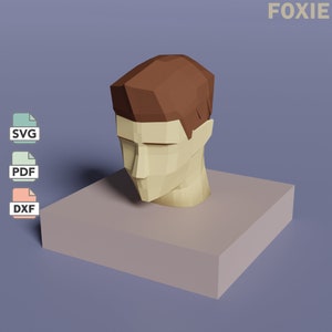 Tête d'homme avec des cheveux, réalisez une tête d'asaro en utilisant simplement du papier et de la colle.