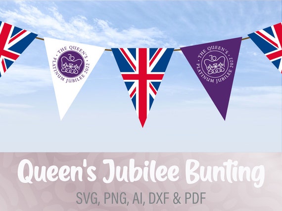 Jubilee Pdf Platinum Jubilee Bunting Pdf Print at Home Pdf Queens - Etsy