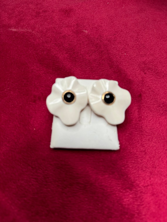 Real ivory pierced earrings - image 9