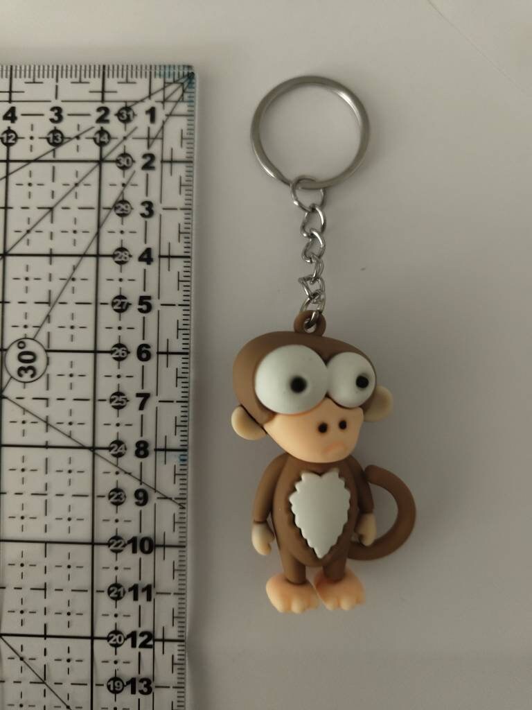 2x porte-clés animal hibou en bois - porte-clés animaux hiboux - jouets  pour enfants