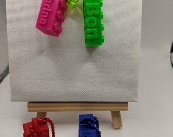 Porte-clés avec ours en gomme en acrylique avec bloc de serrage individuel