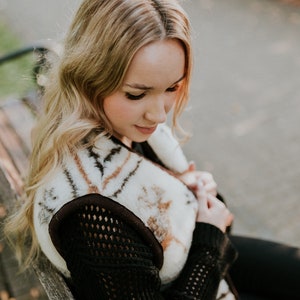 Gemütliche Winter Wollweste mit Reißverschluss - Karierte Wolle - Klassischer Stil