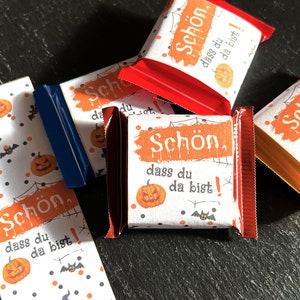 Banderole Chocolate Halloween - Digital Print File Table Decoration to Print Gift Attention Table Decoration Chocolate Bar Guests