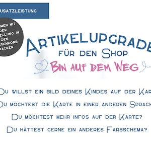 Aggiornamento articolo: servizio aggiuntivo per carte e altre offerte per il negozio Etsy BinaufdemWeg
