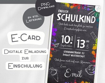 Invitation to school Digital e-card Invitation card Back to school Boy Girl Back to school WhatsApp status Save the date