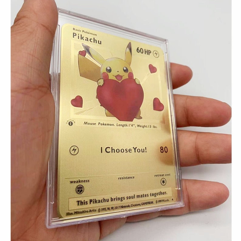 Brand New 27 Pokemon Metal English Kapikachu I Choose You GX | Etsy