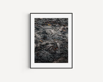 Lava-Druck | Vulkan Poster | Lavaausbruch Druck | Eruptionsdruck | Abstrakte Wandkunst aus Island